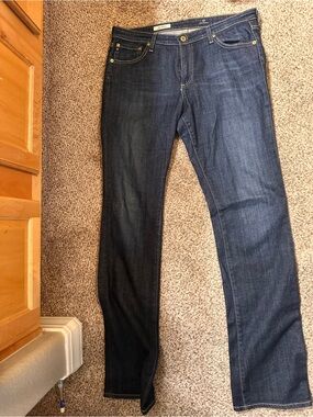 AG mid rise slim boot Jeans in Deep Indigo